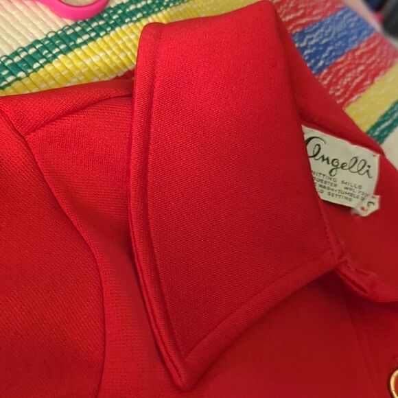 Vintage Red Angelli Mod Tunic top - Picture 5 of 7